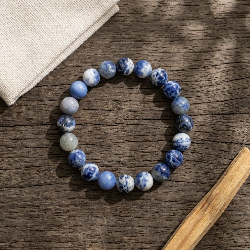 Natural Lapis Lazuli Bracelet | Wisdom, Communication & Inner Peace Crystal Bracelet