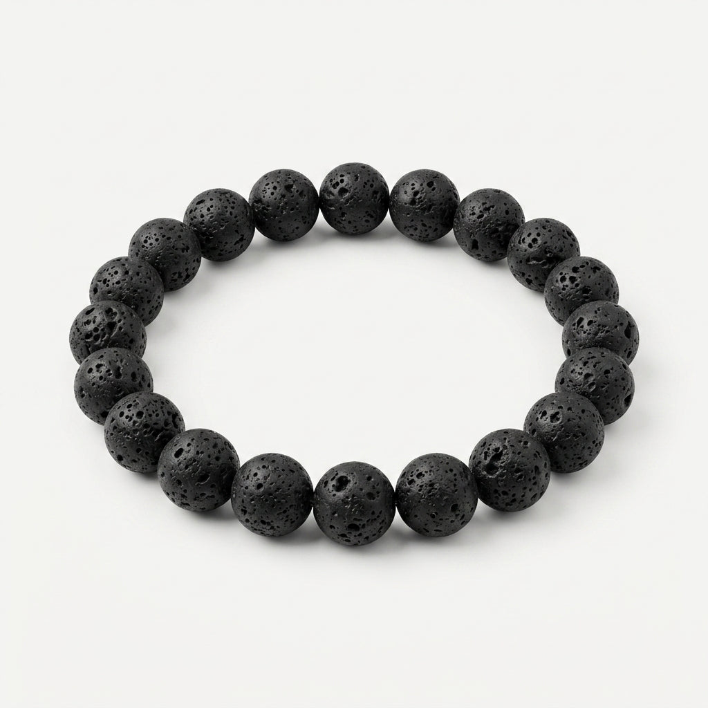 Natural Volcano Lava Bracelet | Grounding, Strength & Protection Energy Bracelet