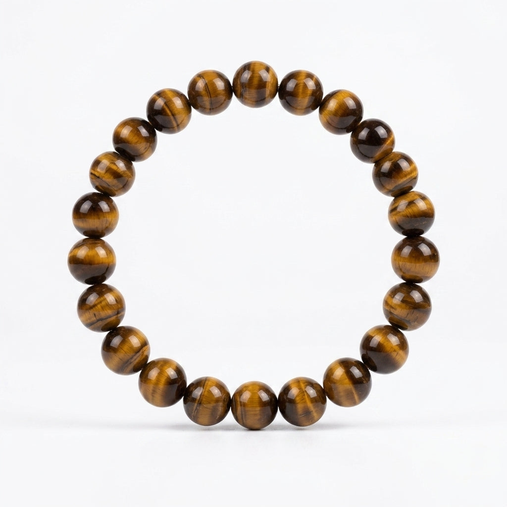 Natural Tiger's Eye Bracelet | Confidence, Protection & Success Crystal Bracelet