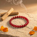 Natural Red Haqiq Bracelet | Red Agate Healing Crystal Bracelet