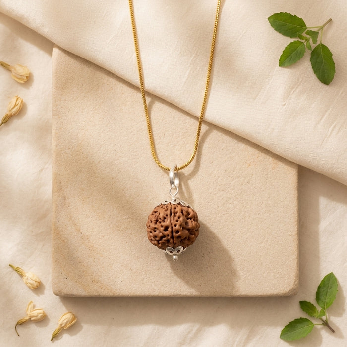 Nepali 6 Mukhi Rudraksha Locket for Confidence, Focus & Emotional Balance | Authentic & Energized | Rudriva