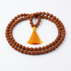 Five Mukhi Rudraksha Mala Brown | Natural 108 Beads Japa Mala for Meditation, Prayer & Spiritual Wellness