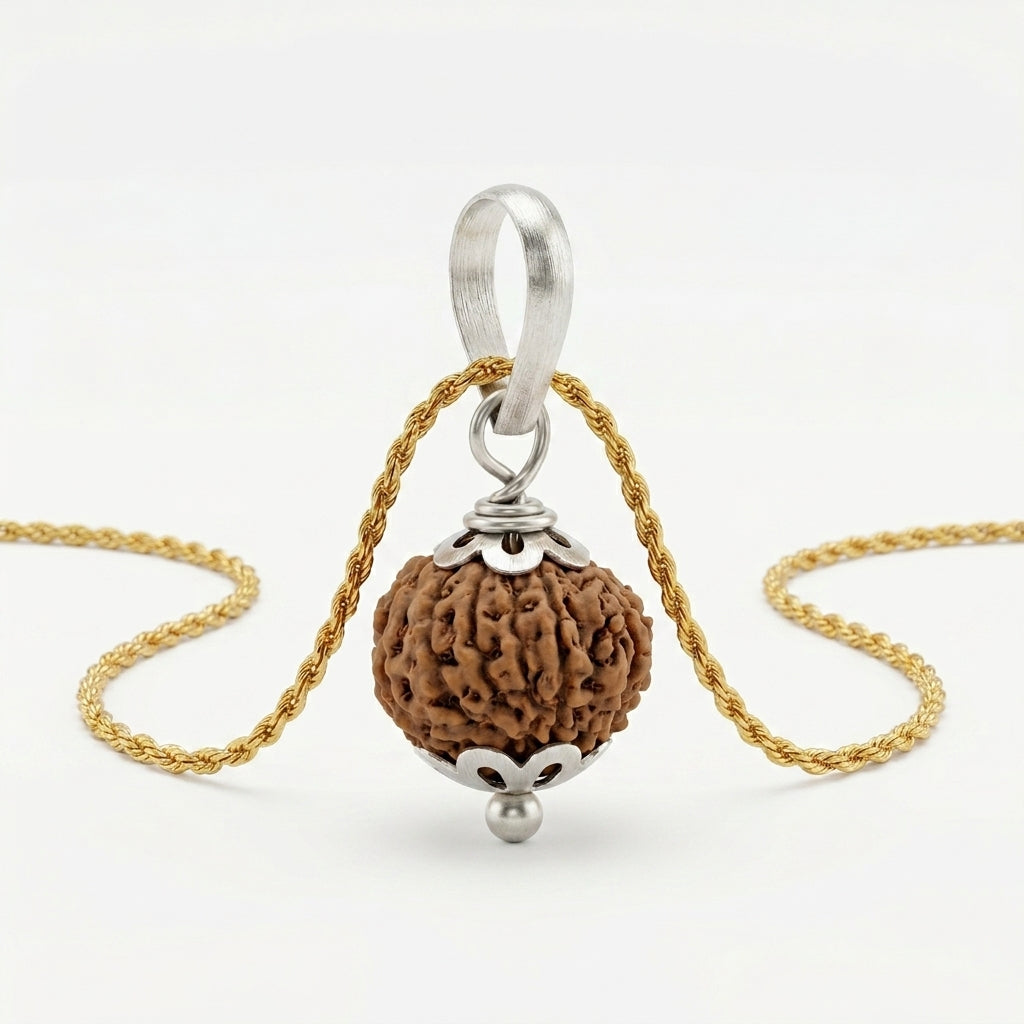 Natural 12 Mukhi Rudraksha Locket for Leadership, Confidence & Positive Energy | Authentic & Energized | Rudriva
