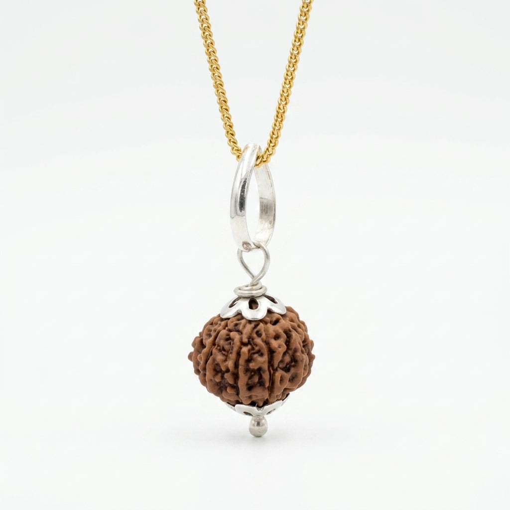 Natural 11 Mukhi Rudraksha Locket for Courage, Protection & Spiritual Strength | Authentic & Energized | Rudriva