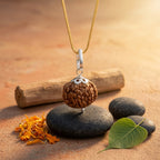 Natural 8 Mukhi Rudraksha Locket for Success, Protection & Obstacle Removal | Authentic & Energized | Rudriva