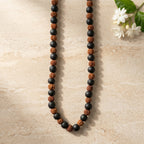 Karungali Rudraksha Mala | Sacred Karungali Wood & Rudraksha 108 Beads Mala for Protection, Meditation and Spiritual Growth