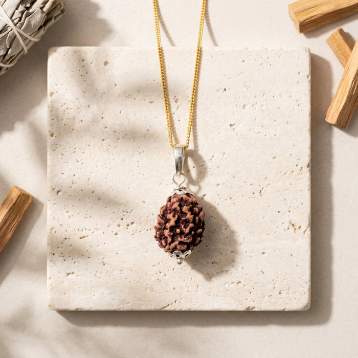 Natural 3 Mukhi Rudraksha Locket for Confidence, Positivity & Inner Strength | Authentic & Energized | Rudriva