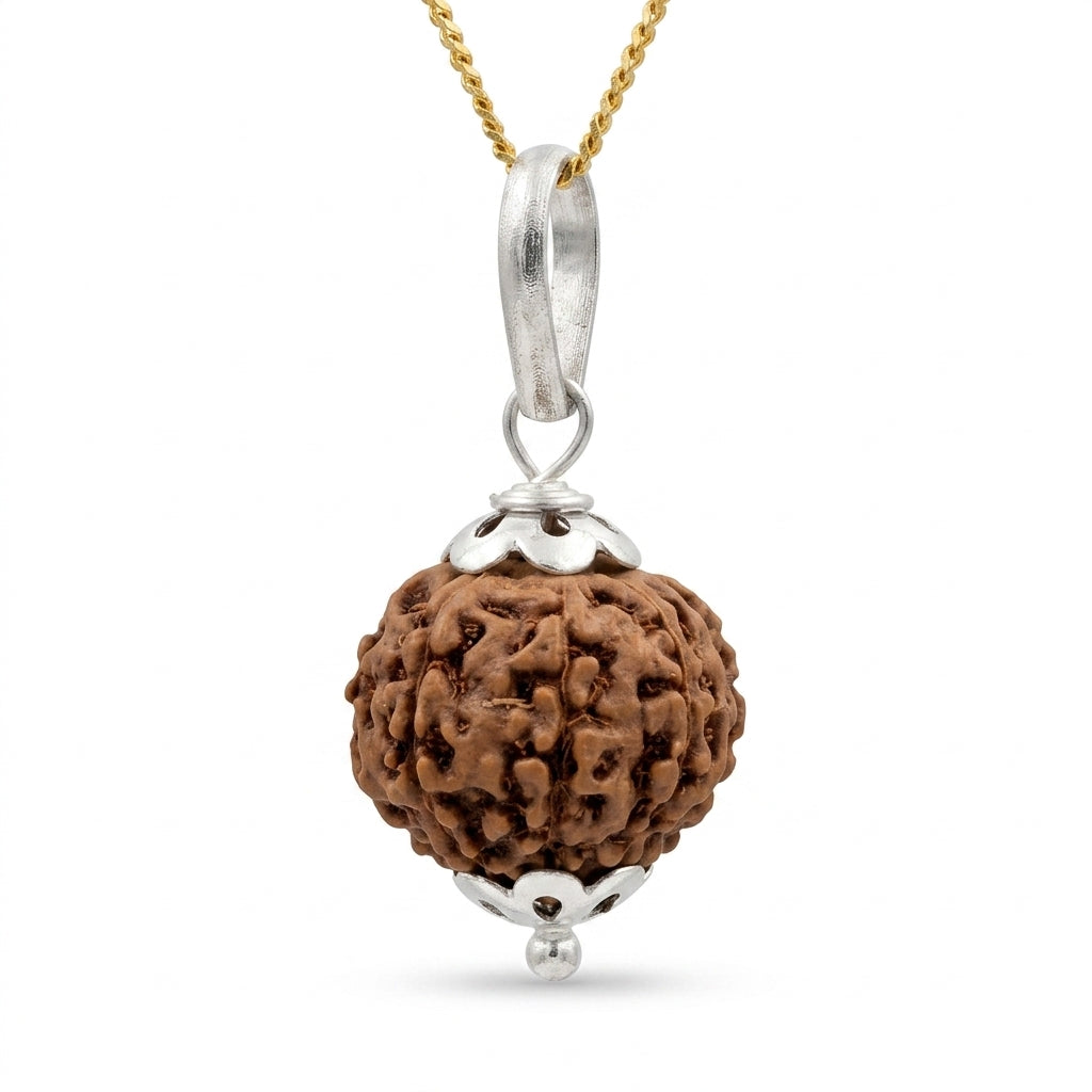 Natural 7 Mukhi Rudraksha Locket for Wealth, Career Growth & Positive Energy | Authentic & Energized | Rudriva