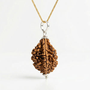 Rudriva Natural 2 Mukhi Rudraksha Locket Pendant | Original & Energized Rudraksha for Love, Relationship Harmony, Emotional Balance & Peace | Unisex