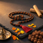 Karungali Rudraksha Mala | Sacred Karungali Wood & Rudraksha 108 Beads Mala for Protection, Meditation and Spiritual Growth