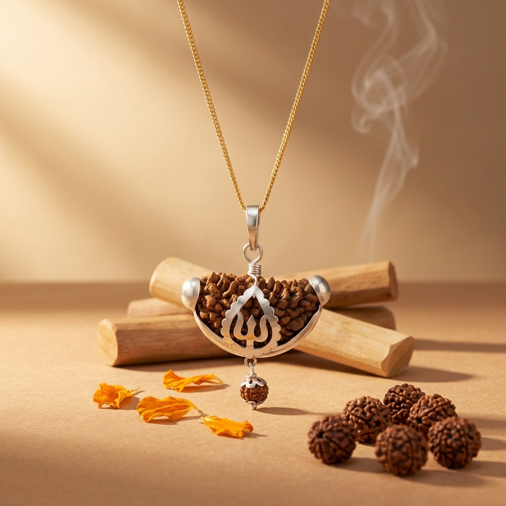 Natural 1 Mukhi Rudraksha Locket for Spiritual Growth, Clarity & Divine Energy | Authentic & Energized | Rudriva