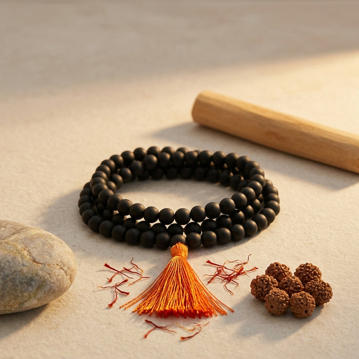 Karungali Mala 6MM 108 Beads | Natural Karungali Wood Japa Mala for Meditation, Protection & Spiritual Practice