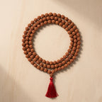 Five Mukhi Rudraksha Mala White 6MM | Natural 108 Beads Japa Mala for Meditation, Prayer & Spiritual Growth