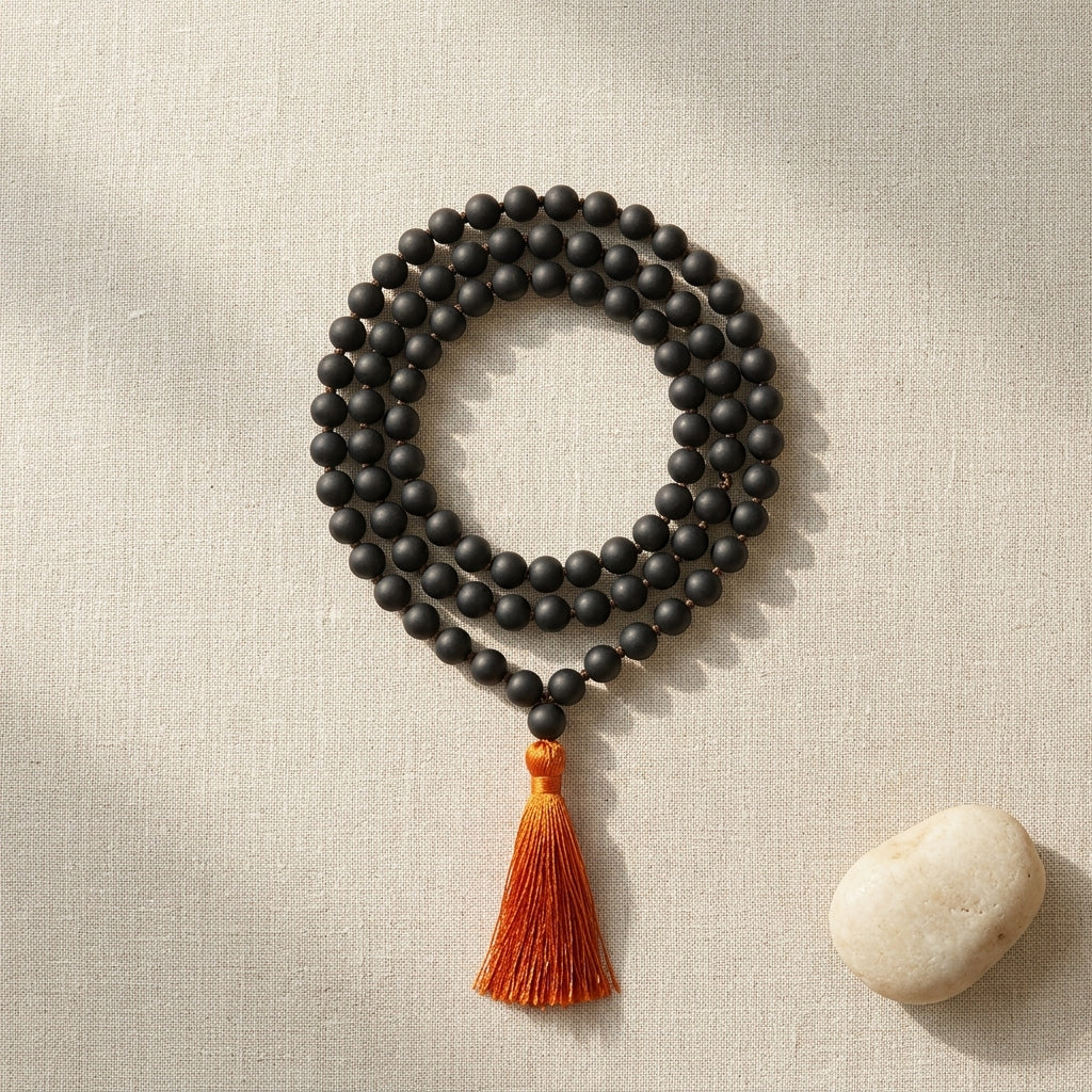 Karungali Mala 7MM 108 Beads | Natural Karungali Wood Japa Mala for Meditation, Protection & Spiritual Growth