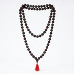 Five Mukhi Rudraksha Mala Black | Natural 108 Beads Japa Mala for Meditation, Protection & Spiritual Practice