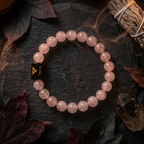 Rose Quartz Zodiac Bracelet 8MM | Love, Prosperity & Stability – वृषभ राशि (Taurus)