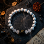 Rock Crystal Howlite Zodiac Bracelet 8MM | Peace, Balance & Calm – कर्क राशि (Cancer)