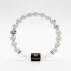 Rock Crystal Howlite Zodiac Bracelet 8MM | Peace, Balance & Calm – कर्क राशि (Cancer)