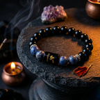 Sodalite Zodiac Bracelet 8MM | Intuition, Innovation & Luck – कुंभ राशि (Aquarius)