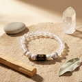 Rock Crystal Howlite Zodiac Bracelet 8MM | Harmony, Protection & Balance – तुला राशि (Libra)
