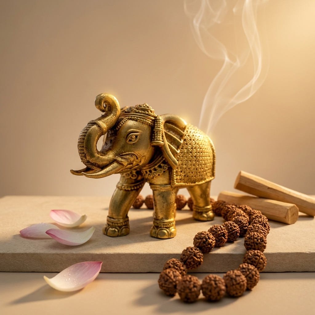 Pure Brass Superfine Intricate Elephant Showpiece | Vastu Feng Shui Home Decor