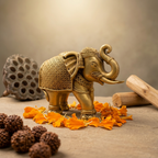Pure Brass Superfine Intricate Elephant Showpiece | Home Decor Vastu Gift Item
