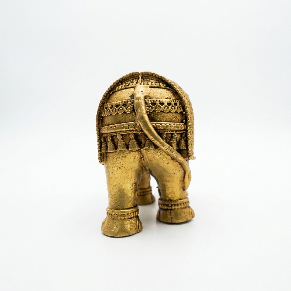 Pure Brass Superfine Intricate Elephant Showpiece | Vastu Feng Shui Home Decor