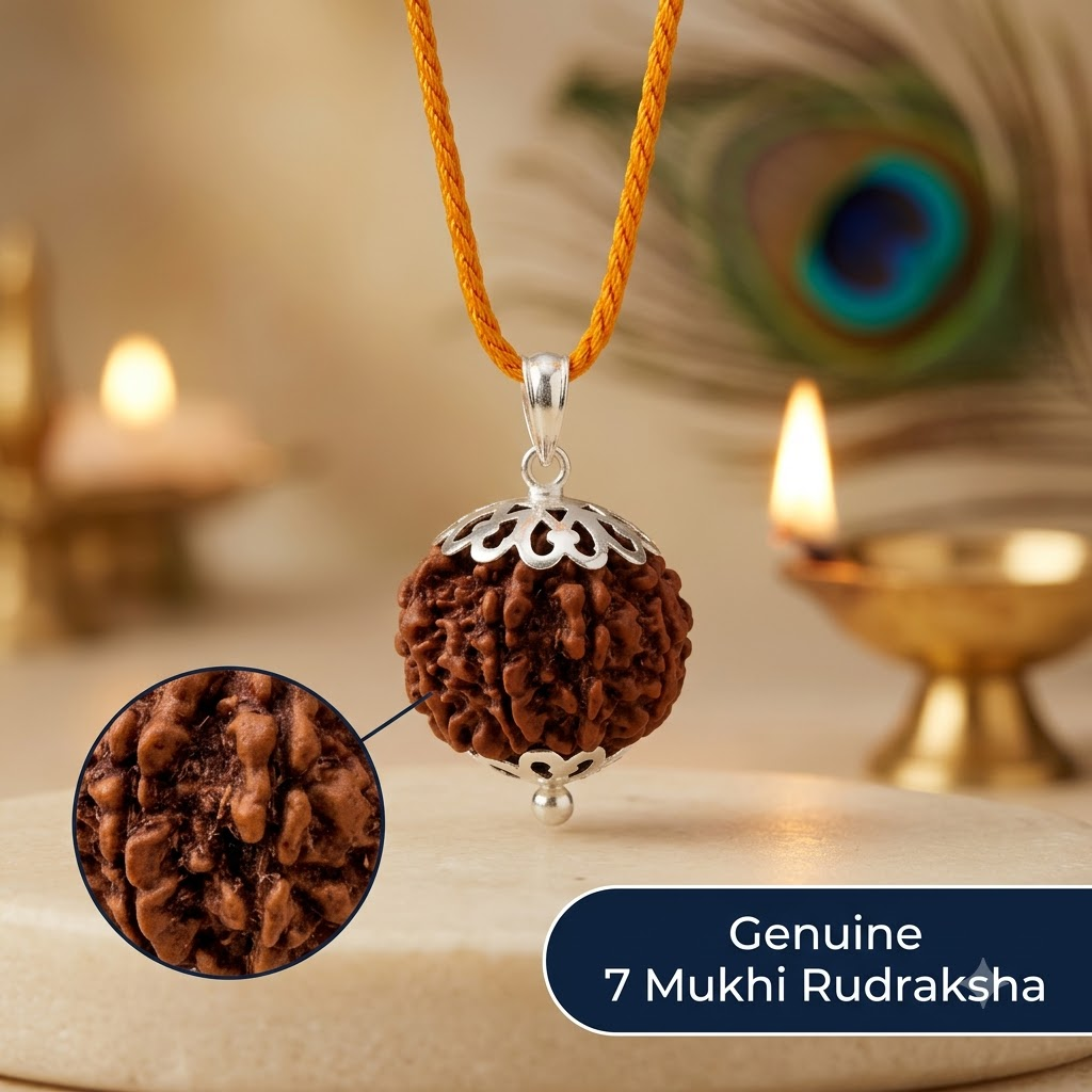 7 Mukhi Nepali Rudraksha - Saat Mukhi | Authentic & Energized | Rudriva