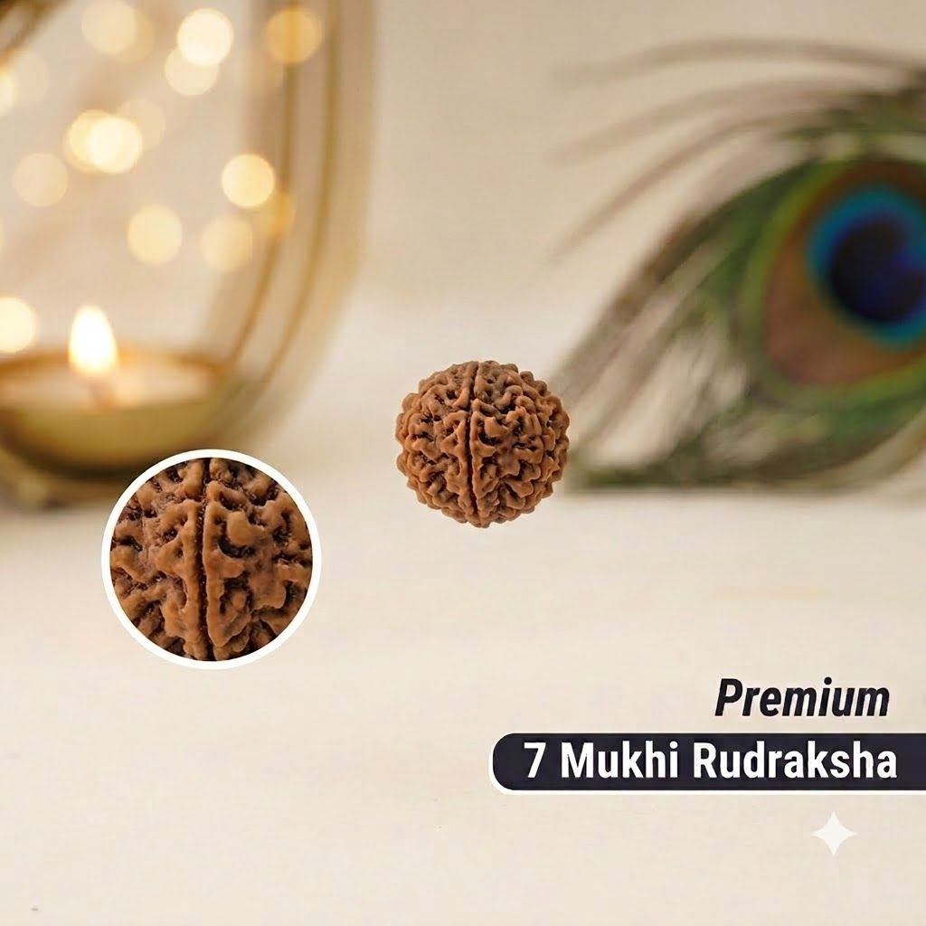 7 Mukhi Nepali Rudraksha - Saat Mukhi | Lab Tested Certified